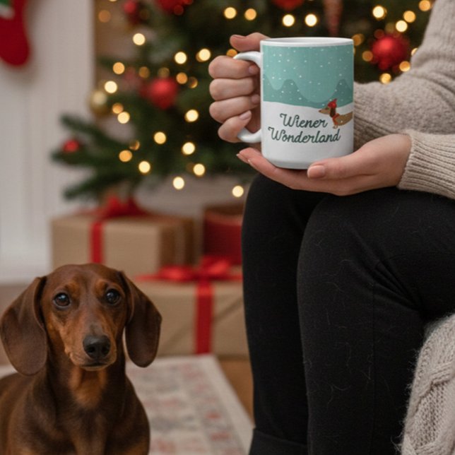 Dackel Wonderland Dackel Geschenk Dackel Väter Mam Kaffeetasse (Wiener Wonderland Dachshund Gift Doxie Dads Moms Coffee Mug)