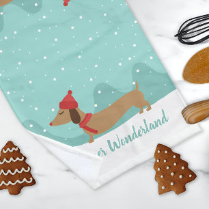 Dackel Wonderland Dackel Weihnachten Handtuch