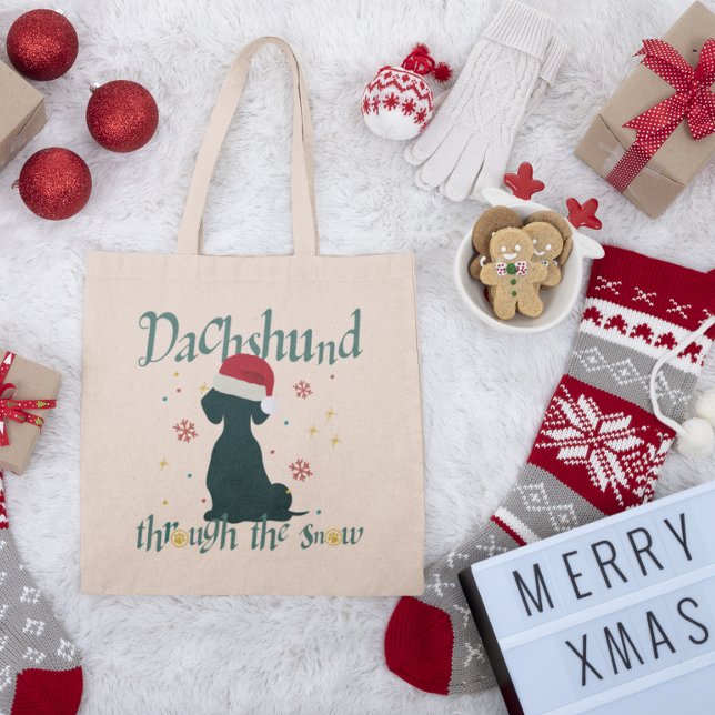 Dackel Wurst Hund Leinwand Tote Beutel, Dackel Beu Tragetasche (Dachshund Sausage Dog Canvas Tote Bag, Doxie Bag)