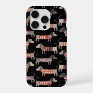 Dackel Wursthund dunkel iPhone 15 Pro Hülle