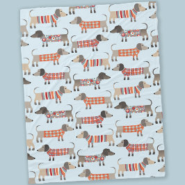 Dackel Wursthund Fleecedecke