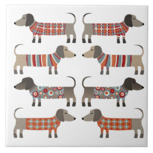 Dackel Wursthund Fliese