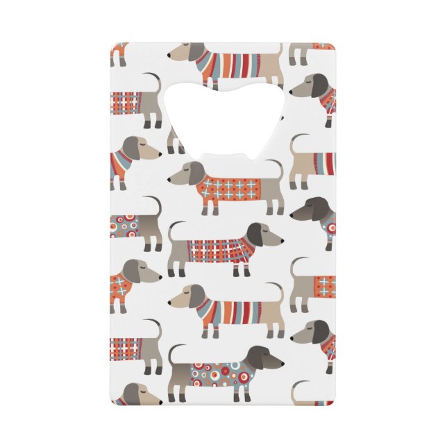 Dackel Wursthund Geldbeutel Flaschenöffner (Vorderseite)