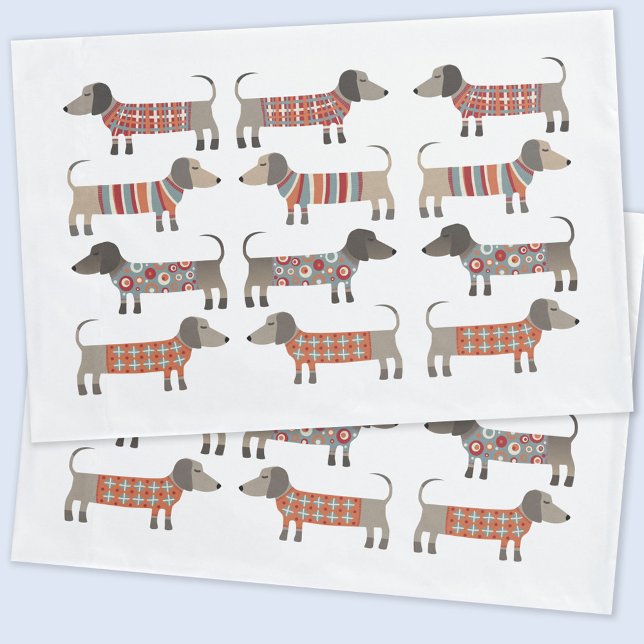 Dackel Wursthund Kissenbezug (Dachshund Wiener Sausage Dog fun pillow case)