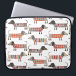 Dackel Wursthund Laptopschutzhülle<br><div class="desc">Niedliche kleine Dackel Würstchen oder Dackel Hunde in Wollstrickbekleidung. Ideal für Hundeliebhaber und Hundeschlittengänger.</div>