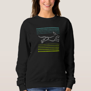 Dackel Wursthund läuft bei Speed Fun & Niedlich Sweatshirt