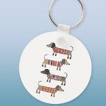 Dackel Wursthund Schlüsselanhänger<br><div class="desc">Niedliche und liebevolle Dackel,  Wursthunde oder Dackel Hunde in gemütlichen Stricks.</div>