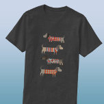 Dackel Wursthund T-Shirt<br><div class="desc">Niedliche kleine Dackel Würstchen oder Dackel Hunde in Wollstrickbekleidung. Ideal für Hundeliebhaber und Hundeschlittengänger.</div>