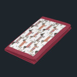 Dackel Wursthund Tri-fold Geldbeutel<br><div class="desc">Niedliche kleine Dackel Würstchen oder Dackel Hunde in Wollstrickbekleidung. Ideal für Hundeliebhaber und Hundeschlittengänger.</div>