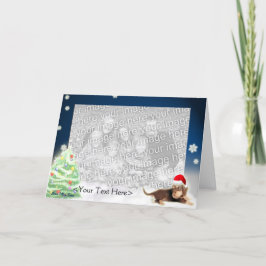Dackel Xmas Fotokarte (individuell einstellbar) Feiertagskarte