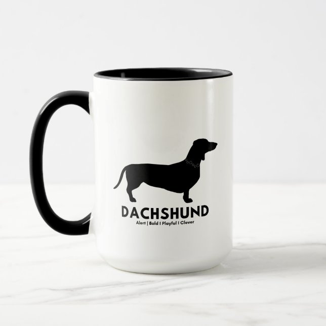Dackel Yin Yang Kaffee Tasse (Links)