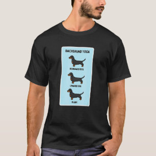 Dackel Yoga Albern Pet Eigentümer Joke Plank Übung T-Shirt