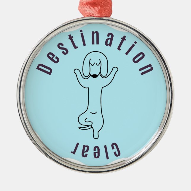 Dackel Ziel löschen Ornament Aus Metall (Vorne)