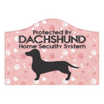 Dackel Zuhause-Sicherheitszeichen