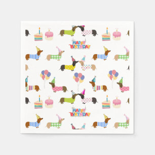 Dackel zum Geburtstag Napkins Serviette