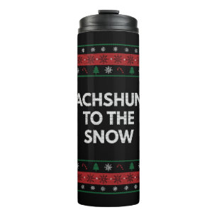 Dackel zum Schnee Weihnachtshund Lover Xmas Hausti Thermosbecher