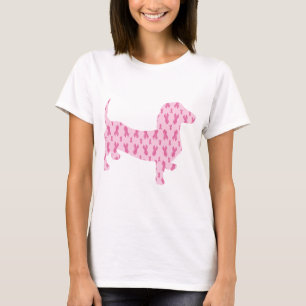 Dackel zur Sensibilisierung für Brustkrebs T-Shirt