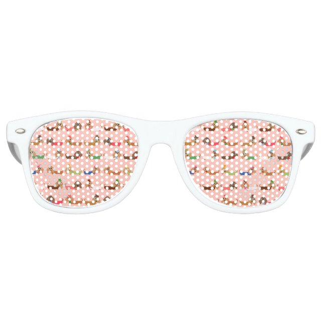 Dackeln auf rosa partybrille (Vorderseite)