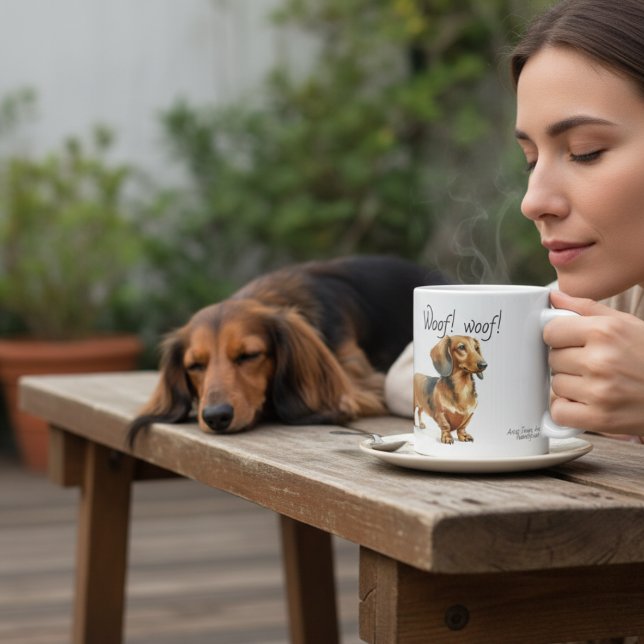 Dackeln braune PERSONALISIERUNG Kaffeetasse (Von Creator hochgeladen)