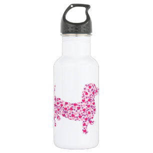 Dackeln des rosa Herzens Trinkflasche