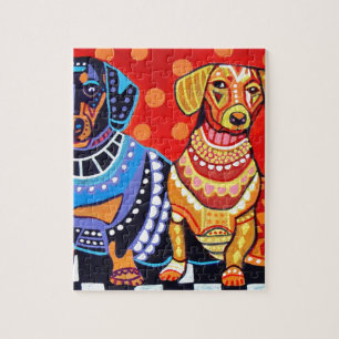 Dackeln durch Heide Galler Puzzle