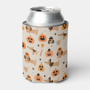 Dackeln im Halloween-Kostümmuster Dosenkühler