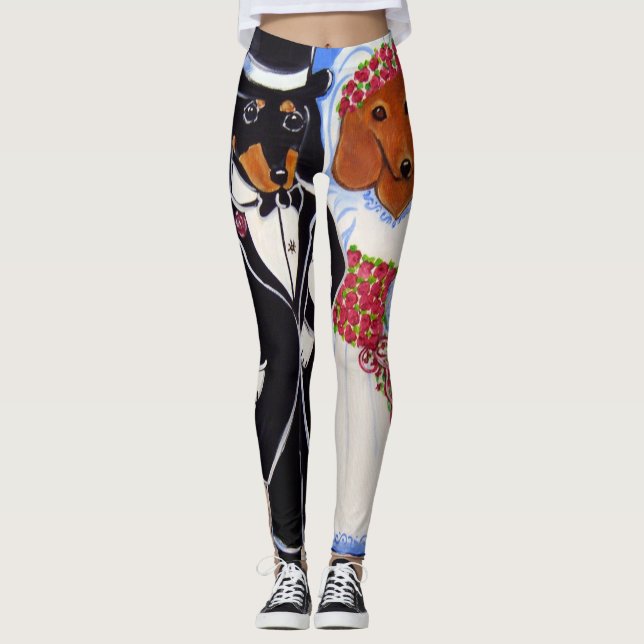 Dackeln Leggings (Vorderseite)
