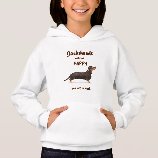 DACKELN MACHEN MICH GLÜCKLICH - SIE SIND NICHT SO  HOODIE (Vorderseite)