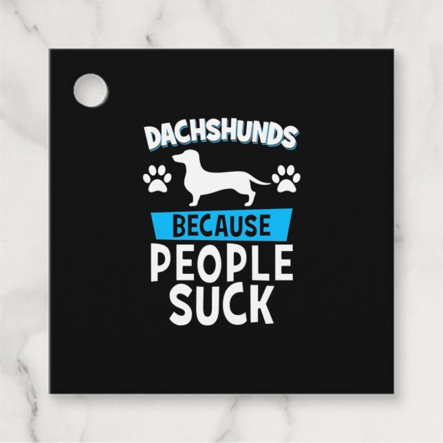 Dackeln mit meinen Freunden Geschenkanhänger (Vorderseite)