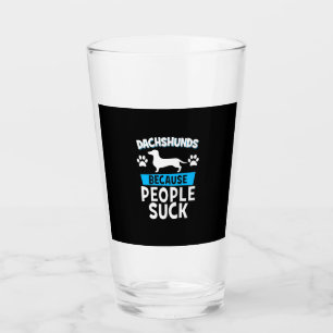 Dackeln mit meinen Freunden Glas