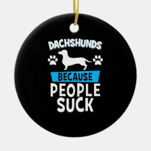 Dackeln mit meinen Freunden Keramik Ornament