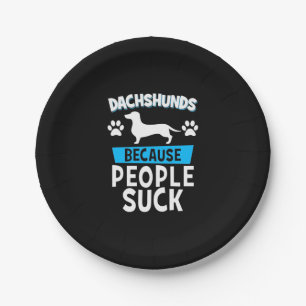 Dackeln mit meinen Freunden Pappteller
