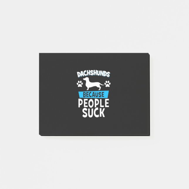 Dackeln mit meinen Freunden Post-it Klebezettel (Vorderseite)