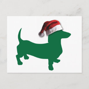 Dackeln mit Weihnachtsliedern Feiertagspostkarte