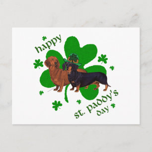 Dackeln St. Patrick's Day Postkarte