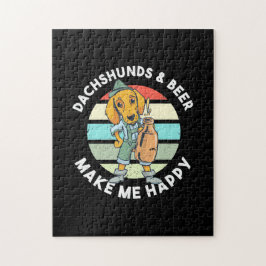 Dackeln und Bier machen mich glücklich Puzzle
