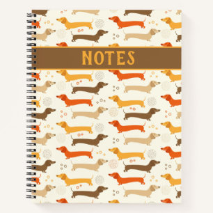 Dackeln und Polka Dots Notebook Notizbuch