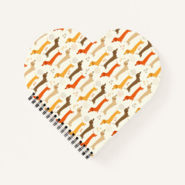 Dackeln und Polka Dots Notebook Notizbuch