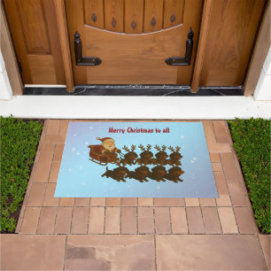 Dackeln und Santa Doormat Fußmatte