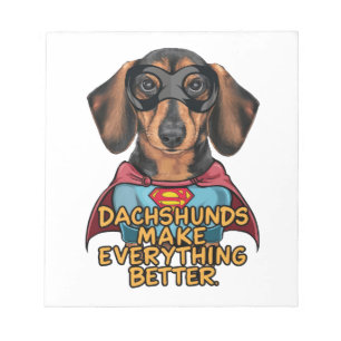 Dackeln verbessern notizblock