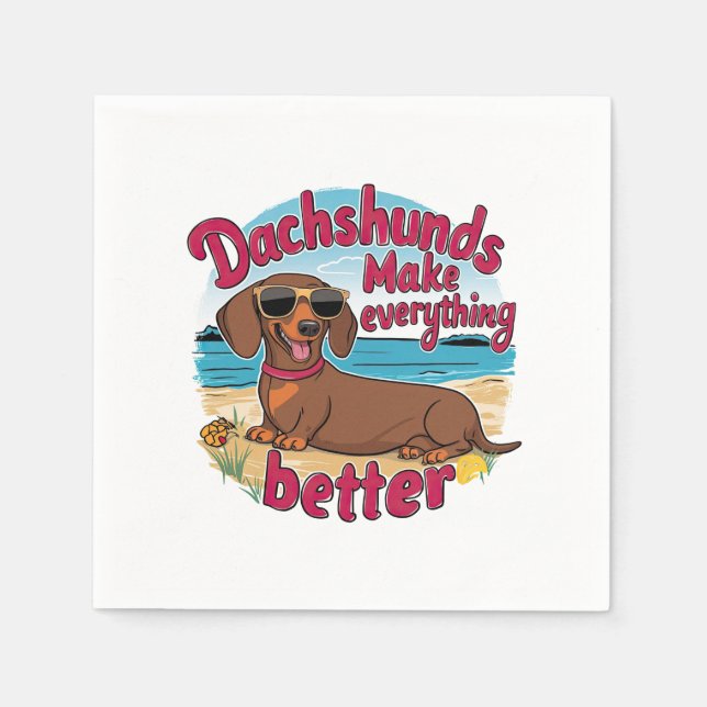 Dackeln verbessern serviette (Vorderseite)