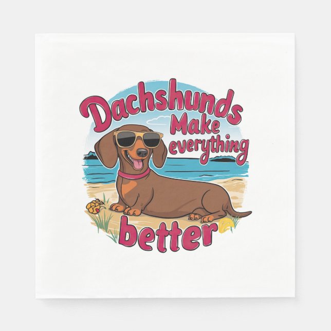 Dackeln verbessern serviette (Vorderseite)