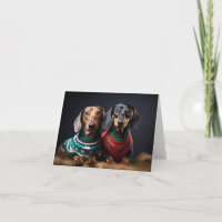 Dackeln Weihnachtskarte