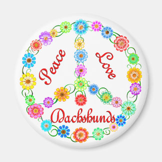 Dackeln zur Liebe des Friedens Magnet