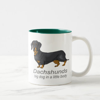 Dackeln Zweifarbige Tasse