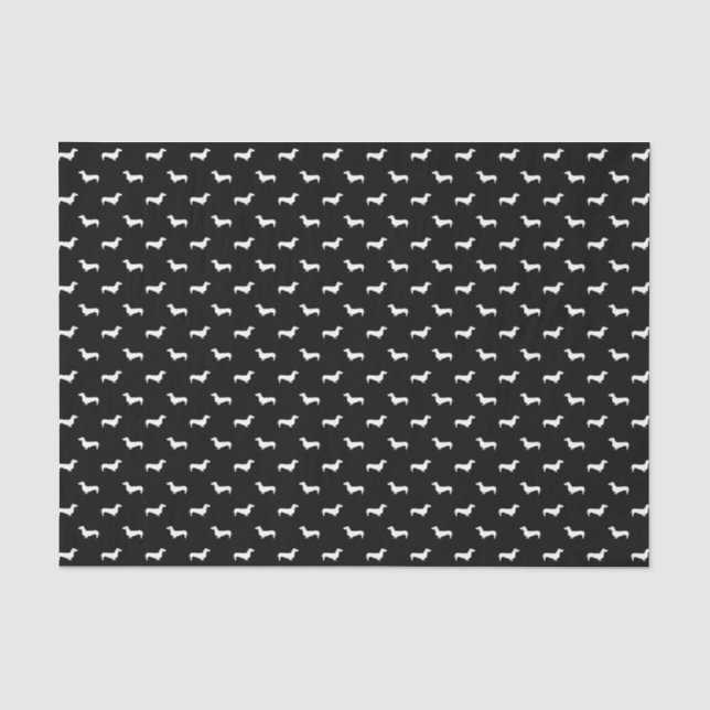 Dackelschwarzweiss-Seidenpapier Seidenpapier (Vorderseite)