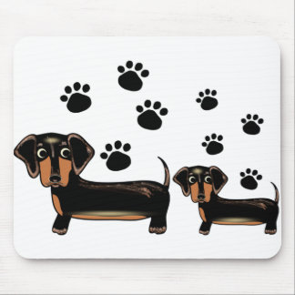 Dackeltatzen-Hundefamilien-Liebe Mousepad
