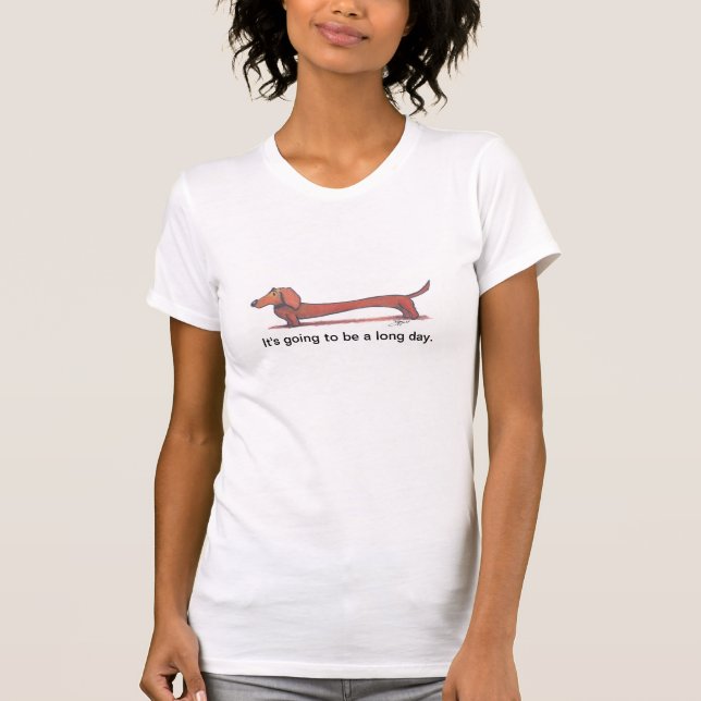 Dackelzeichnen T-Shirt (Vorderseite)