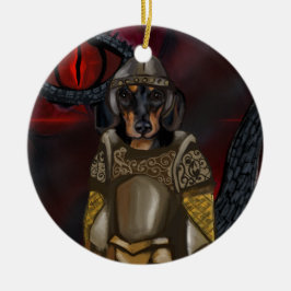 Dacshund Keramik Ornament