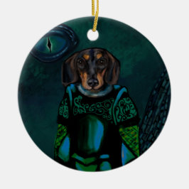 Dacshund Keramik Ornament